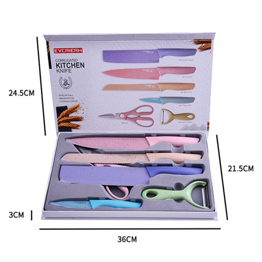 Set x 6 Cuchillos Acero Inoxidable Color