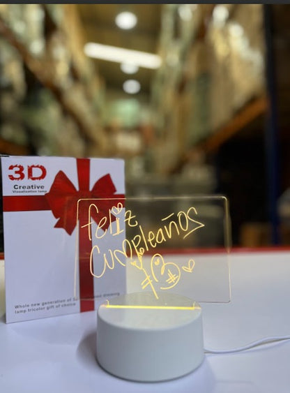 Lampara Creativa Tablero Led De Notas