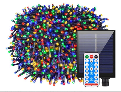 Luces Navidad Con Panel Solar Y Control
