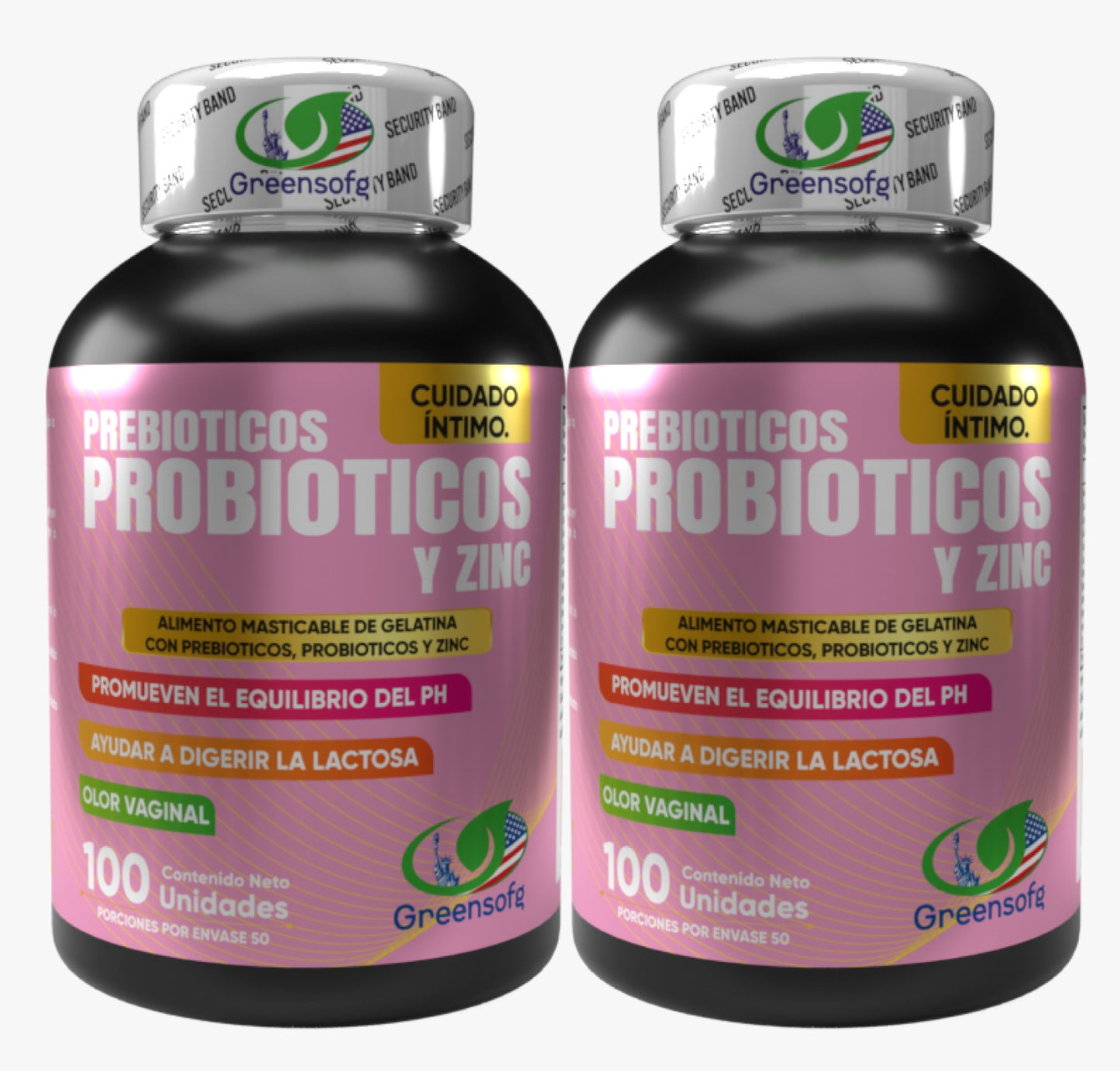 Prebioticos Probiotico con zinc X3 Und  Greensof