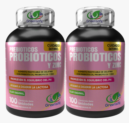 Prebioticos Probiotico con zinc X3 Und  Greensof