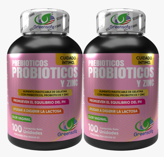 Prebioticos Probiotico con zinc X3 Und  Greensof