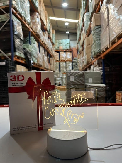 Lampara Creativa Tablero Led De Notas